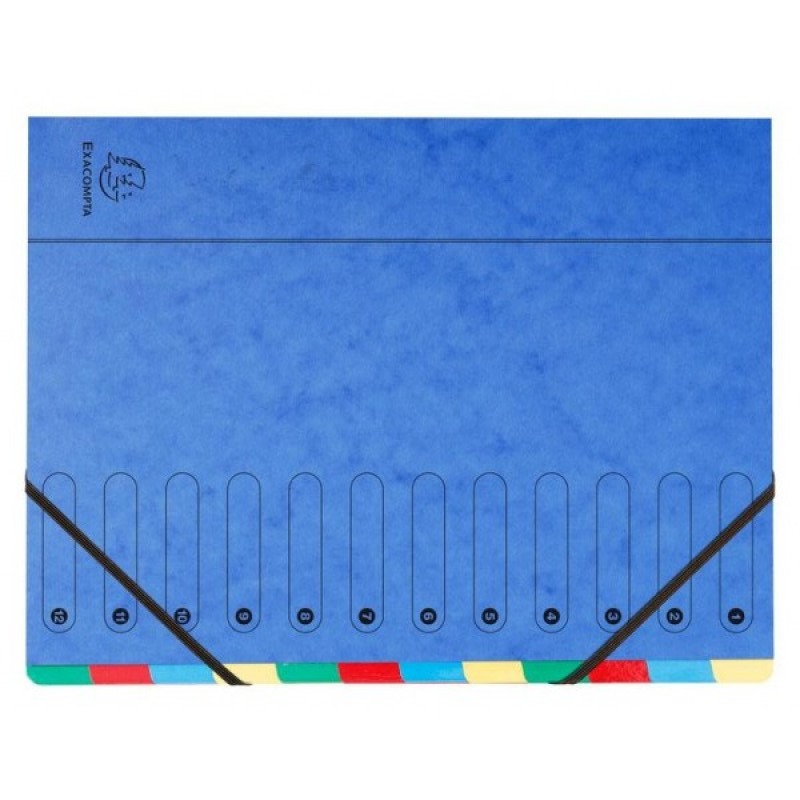 Trieur GRAPHMATE 12 Compartiments Bleu - Pour Classer Documents, Copies, Dossiers - Gain De Place Dans Le Cartable - 6